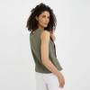 Custom Linen Sleeveless Wrap Top | Sustainable Sleeveless Linen Blouse for Women | OEM Flax Linen Vest Manufacturer