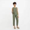 Custom Linen Sleeveless Wrap Top | Sustainable Sleeveless Linen Blouse for Women | OEM Flax Linen Vest Manufacturer