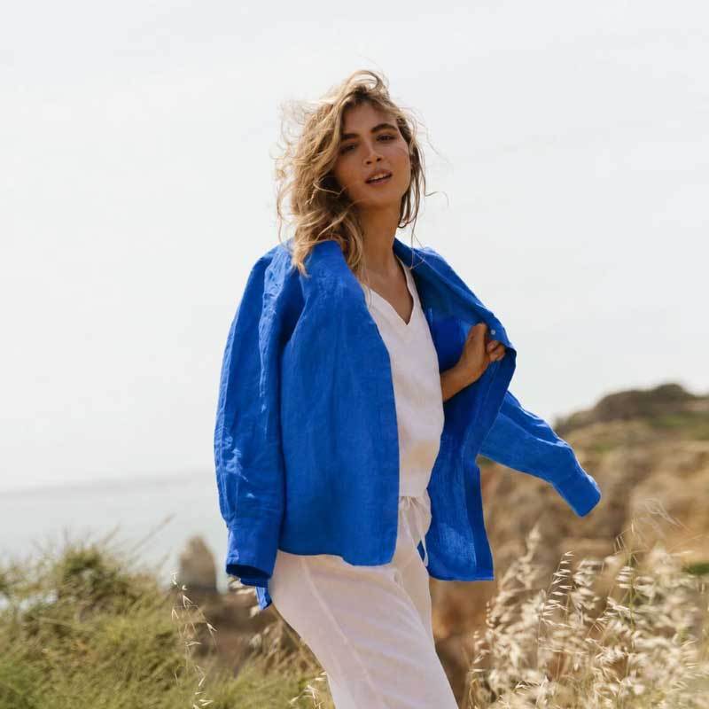 Custom Sustainable Single-Breasted Button-Down for Women