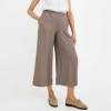 Custom Women's Linen Culotte Trousers | Sustainable Wide-Leg Elastic Waist Linen Pants OEM/ODM for Boutique