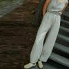 Custom Women's Linen Wide-Leg Pants | Sustainable Drawstring Linen Trousers OEM/ODM Manufacturer for Boutiques