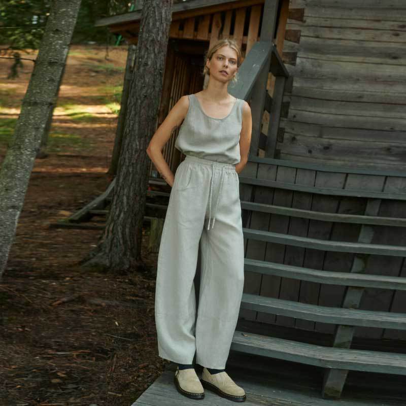 Custom Women's Linen Wide-Leg Pants