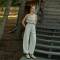 Custom Women's Linen Wide-Leg Pants | Sustainable Drawstring Linen Trousers OEM/ODM Manufacturer for Boutiques