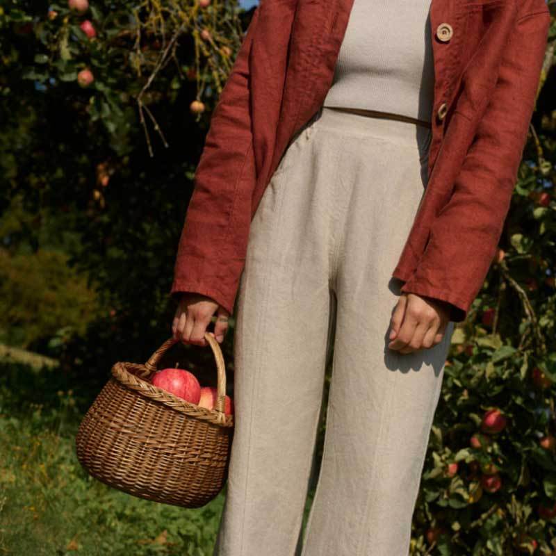 Custom Women's Linen High-Waisted Pants 