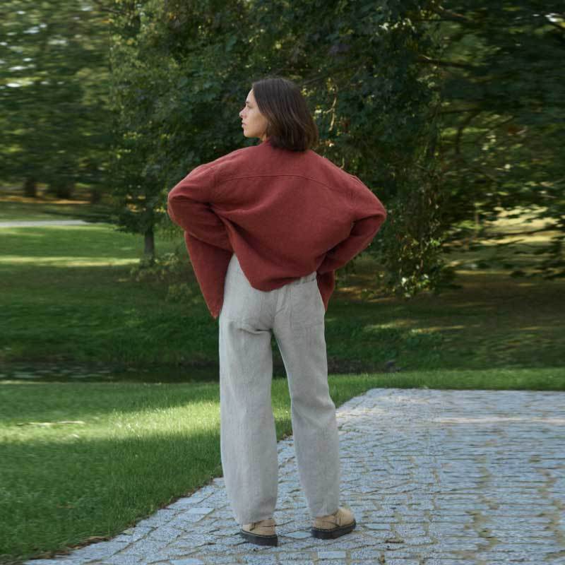 Custom Women's Linen High-Waisted Pants 