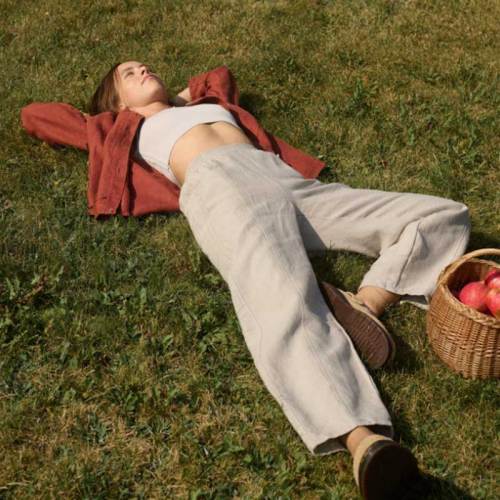 Custom Women's Linen High-Waisted Pants | Sustainable Wide-Leg Linen Trousers OEM/ODM Manufacturer for Boutiques