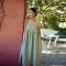 Custom Women's Green Gingham Linen Sundress | Sustainable Drop Waist Linen Dress OEM/ODM Manufacturer for Boutiques