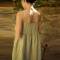 Custom Women's Green Gingham Linen Sundress | Sustainable Drop Waist Linen Dress OEM/ODM Manufacturer for Boutiques