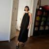 Custom Women's Black Linen Halter Maxi Dress | Sustainable Sleeveless Linen Dress OEM/ODM Manufacturer for Boutiques