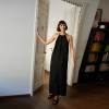 Custom Women's Black Linen Halter Maxi Dress | Sustainable Sleeveless Linen Dress OEM/ODM Manufacturer for Boutiques