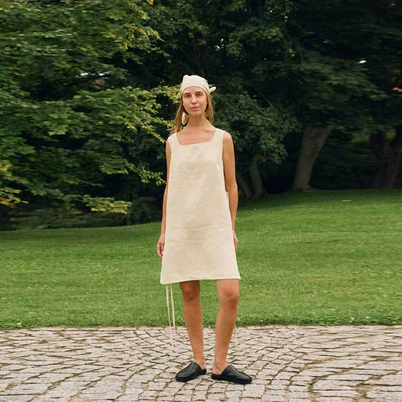 Custom Women's Natural Linen Slip Dress