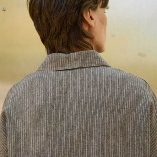 Custom Women's Striped Linen Shirt Manufacturers | OEM Oversized Linen Button Down Factory for USA & Europe