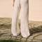 Custom Women's White Linen Wide-Leg Pants | Drawstring Waist Sustainable Trouser Manufacturer OEM ODM