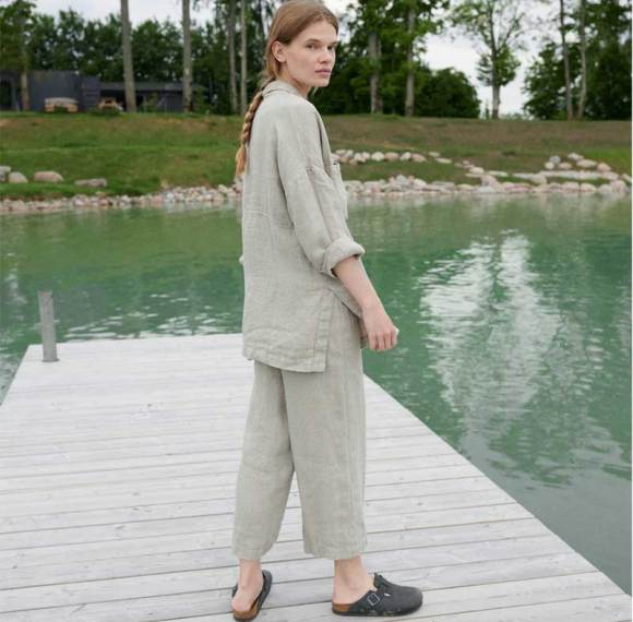 Custom Women's Oversized Linen Gauze Shirt Manufacturer | Sustainable Drop-Shoulder Linen Top OEM/ODM Factory
