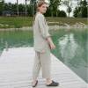 Custom Women's Oversized Linen Gauze Shirt Manufacturer | Sustainable Drop-Shoulder Linen Top OEM/ODM Factory