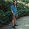 Custom Men's Linen Shorts Manufacturer | OEM ODM Brown Elastic Waist Linen Bermuda Shorts Supplier