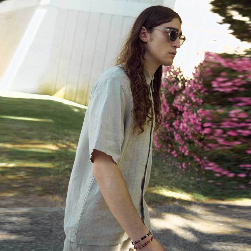 Custom Men's Oversized Linen Short Sleeve Shirt Manufacturer