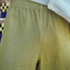 Custom Men's Olive Green Linen Pants | Relaxed Fit Elastic Waist Trousers | Sustainable Linen Clothing Manufacturer OEM ODM