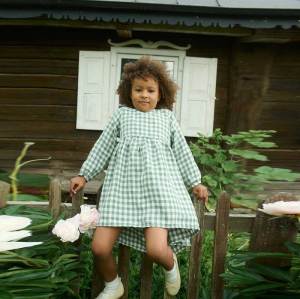 Custom Kids Linen Dress Manufacturer | OEM/ODM Gingham Linen Children's Dress Factory for US & European Brands