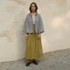 Custom Linen Crop Shirt Manufacturer | Women's Oversized Gingham Linen Top | Eco-Friendly OEM/ODM Factory