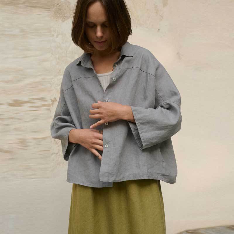 Custom Linen Crop Shirt Manufacturer