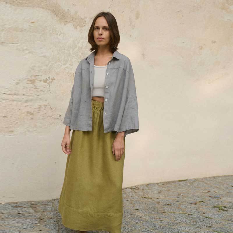 Custom Linen Crop Shirt Manufacturer