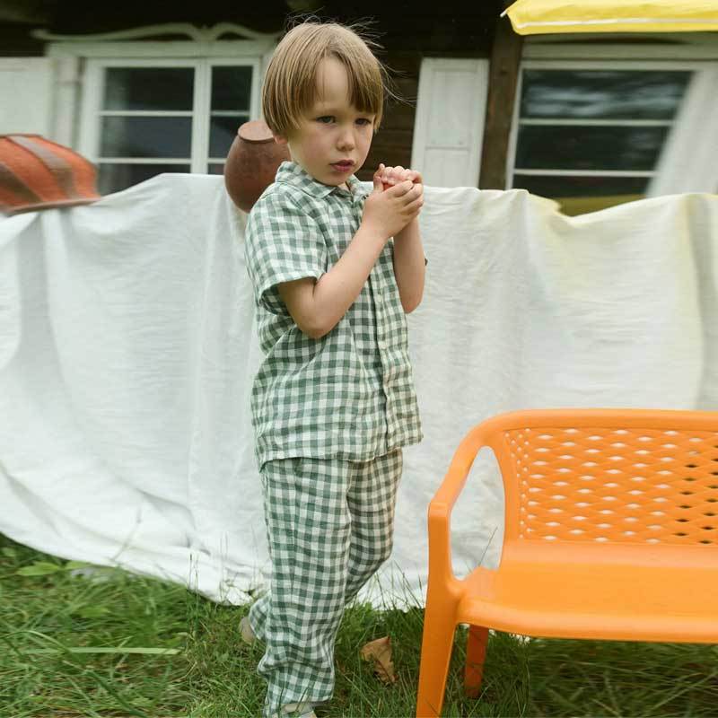 Custom Kids Linen Pajama Set