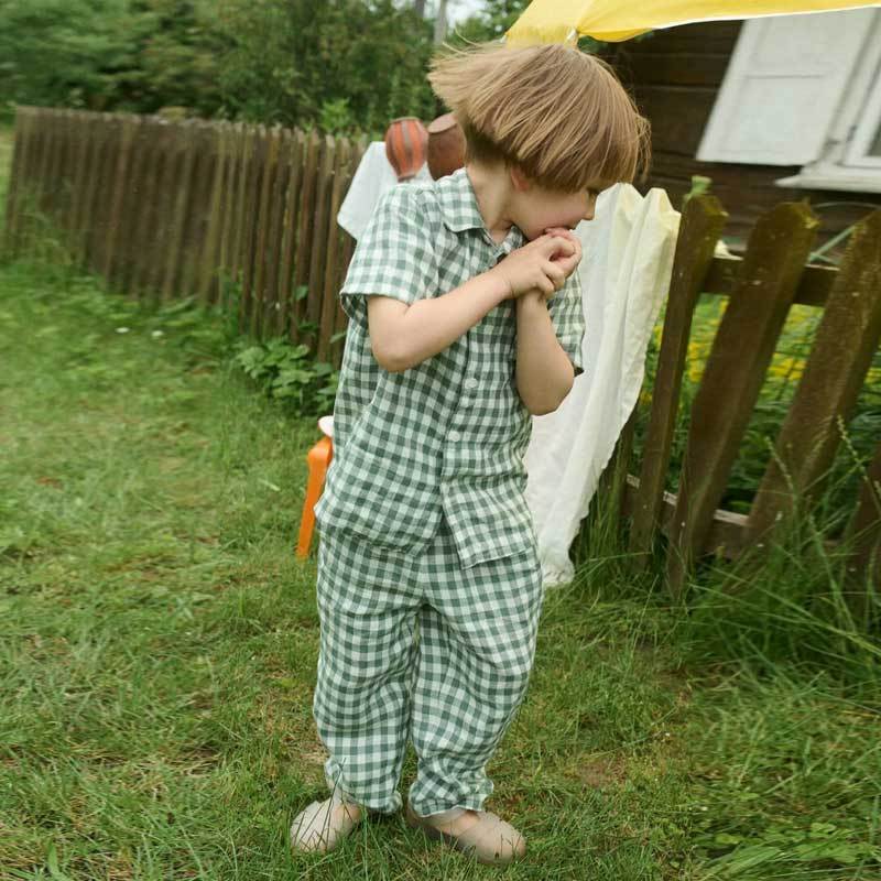 Custom Kids Linen Pajama Set