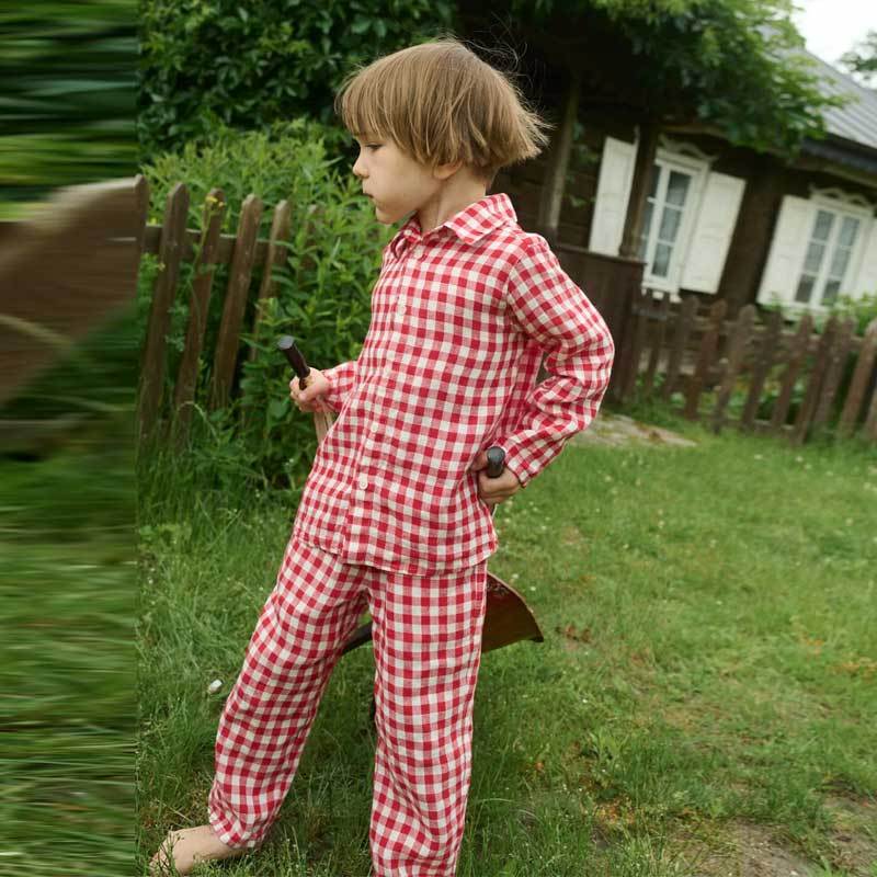 Custom Kids Linen Pajama Set
