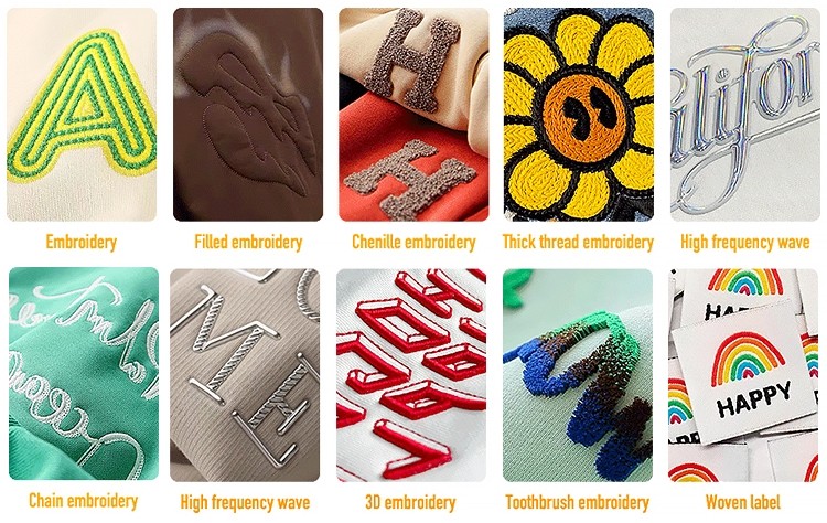 Hoodie embroidery pattern customization