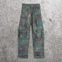 Chanjoye Custom Denim Cargo Pants | Vintage Pockets Jeans | Straight High Waist Y2K Trouser