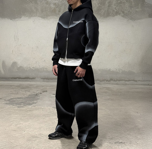 Chanjoye Custom Heavyweight Sweatsuit | Cotton Zip Tracksuit | Sweatpants and Hoodie Set Wholesale