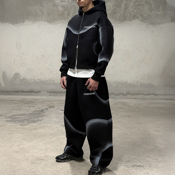 Chanjoye Custom Heavyweight Sweatsuit | Cotton Zip Tracksuit | Sweatpants and Hoodie Set Wholesale