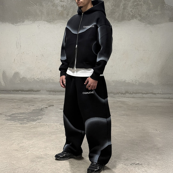 Chanjoye Custom Heavyweight Sweatsuit | Cotton Zip Tracksuit | Sweatpants and Hoodie Set Wholesale