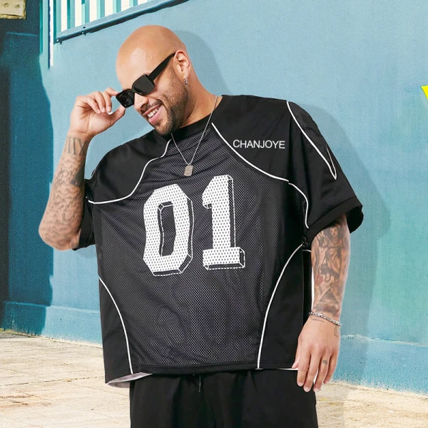 Chanjoye Custom Mesh Soccer Jersey | Oversized Breathable Football T-shirt | Patchwork Tee Wholesale