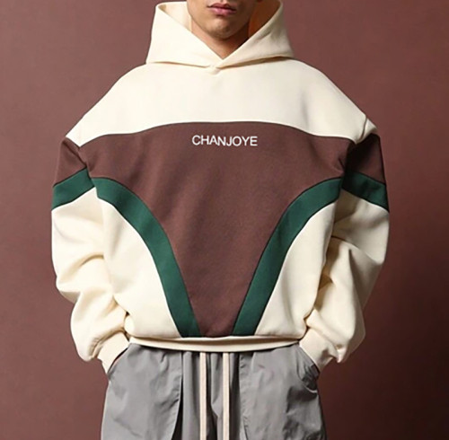 Chanjoye Custom Heavyweight Hoodies | OEM Oversize 420 Gsm Hoodie | Vintage Patchwork Sweatshirts