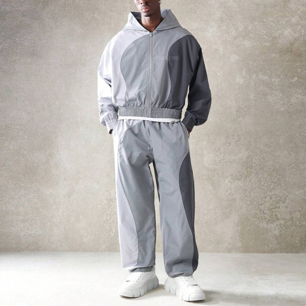Chanjoye Custom Nylon Track Suit | Jogger Zip up Windbreaker Set | Waterproof Tracksuit Wholesale