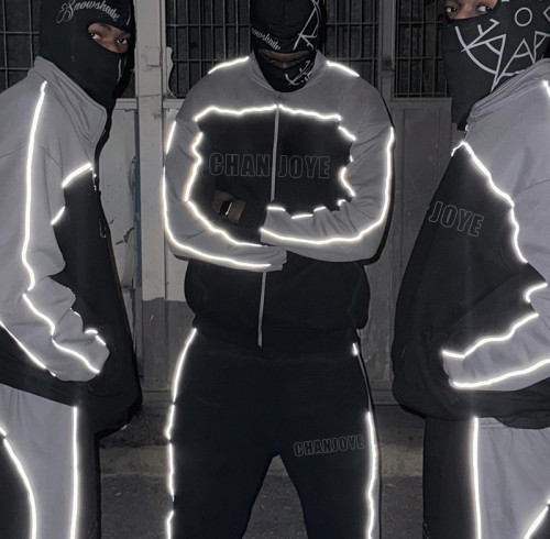 Chanjoye Custom Reflective Tracksuit | OEM Track Jacket Suit | Jogging Windbreaker Set