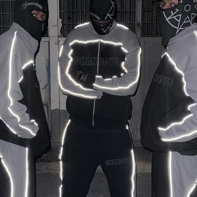 Chanjoye Custom Reflective Tracksuit | OEM Track Jacket Suit | Jogging Windbreaker Set