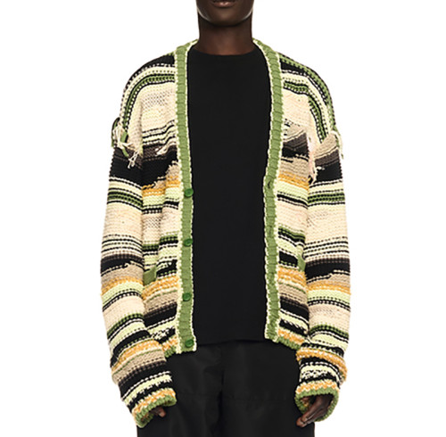 Chanjoye Custom Cardigan Sweater | Design Knitted Sweater | Striped Button Top Knitwear Wholesale