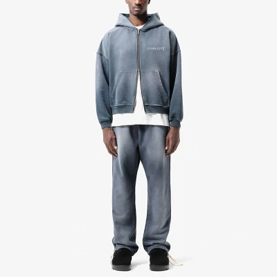 Chanjoye Custom Training Jogging Wear | OEM Men Tracksuit 100% Cotton | Unisex Zip up Hoodie Set