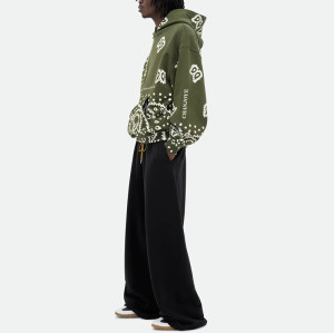 Chanjoye Custom Paisley printed Hoodie | OEM Heavyweight Sweatshirt | Streetwear Manufacturers