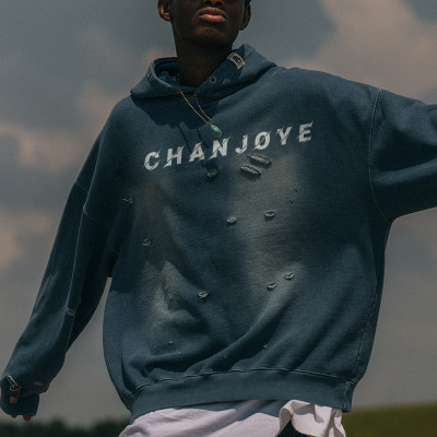 Chanjoye Custom 420 Gsm Hoodie | Cut and Sew Hoodie | Acid Wash Oversize Distressed Hoodie Wholesale