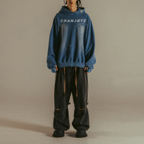 Chanjoye Custom 420 Gsm Hoodie | Cut and Sew Hoodie | Acid Wash Oversize Distressed Hoodie Wholesale