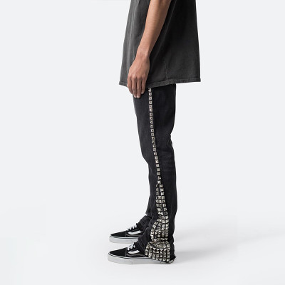 Chanjoye Custom Diamond Jeans | Studded Flared Denim Jeans Manufacturer | Stacked Pants Wholesale