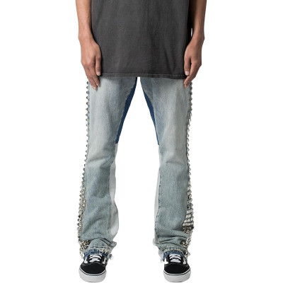 Chanjoye Custom Diamond Jeans | Studded Flared Denim Jeans Manufacturer | Stacked Pants Wholesale