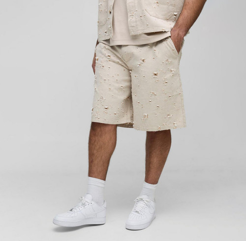 Chanjoye Custom Distressed Jorts | Baggy Jorts manufacturers | OEM Acid Washed Denim Shorts for Men