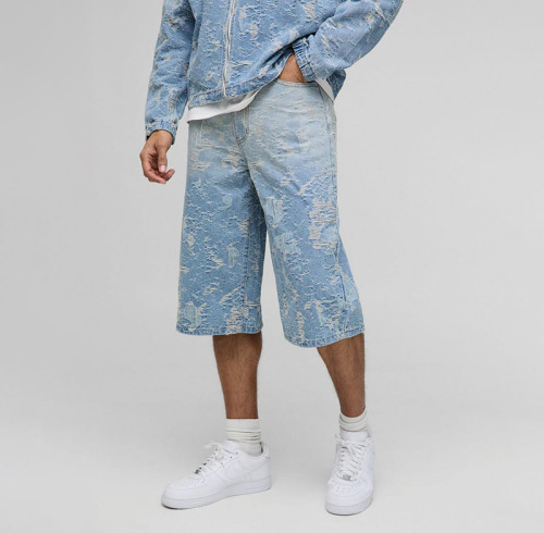 Chanjoye Custom Acid Washed Jorts | men jean shorts manufacturers | OEM Faded Denim Shorts Wholesale