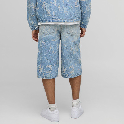 Chanjoye Custom Acid Washed Jorts | men jean shorts manufacturers | OEM Faded Denim Shorts Wholesale