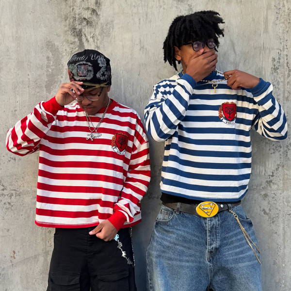 Chanjoye Custom Striped T-Shirt | OEM High Quality T Shirts | Long Sleeve Cotton Tshirt Manufacturer